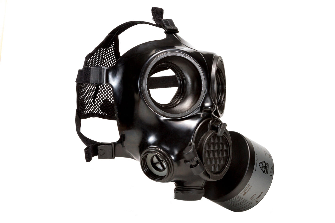 Three quarter view of the CM-7M Military Gas Mask
