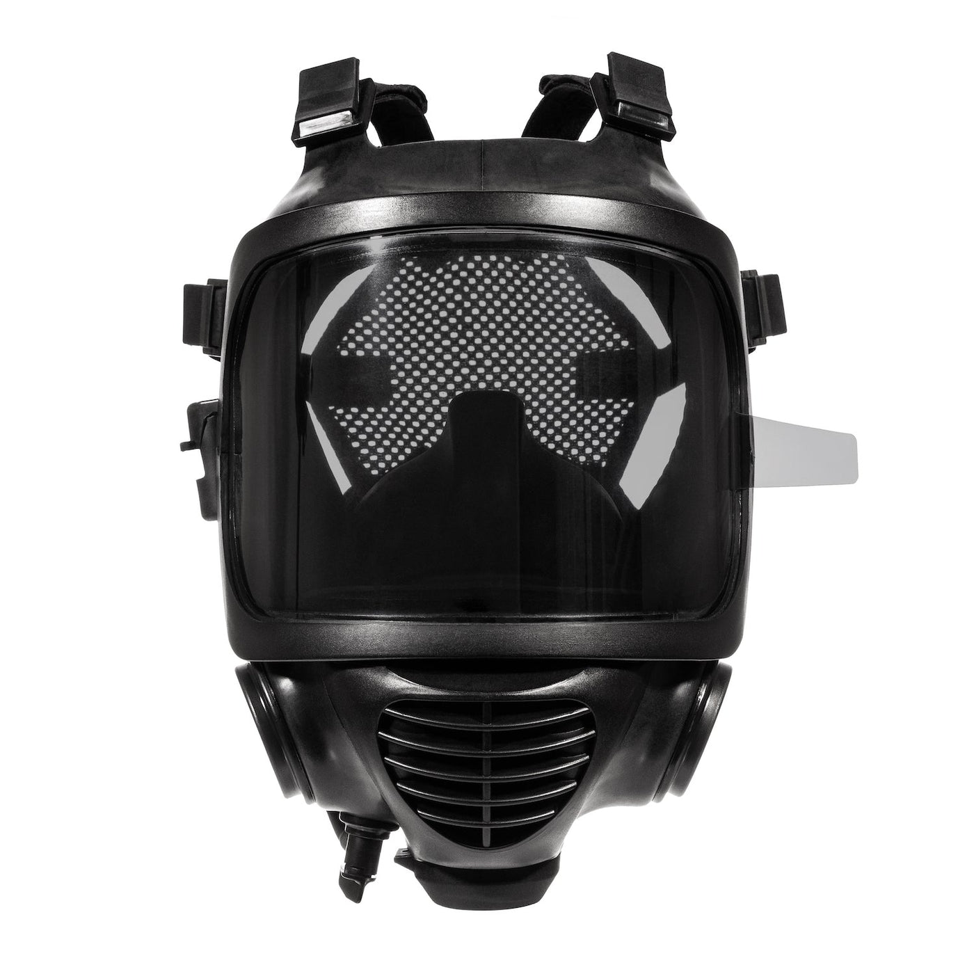Single layer tinted PROFILM gas mask visor protector front view